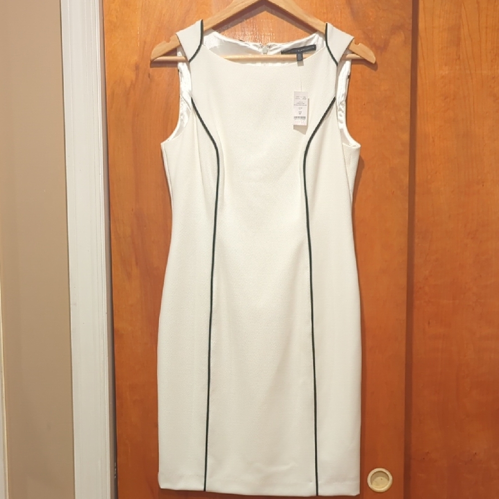 Black And White Textured Dress.